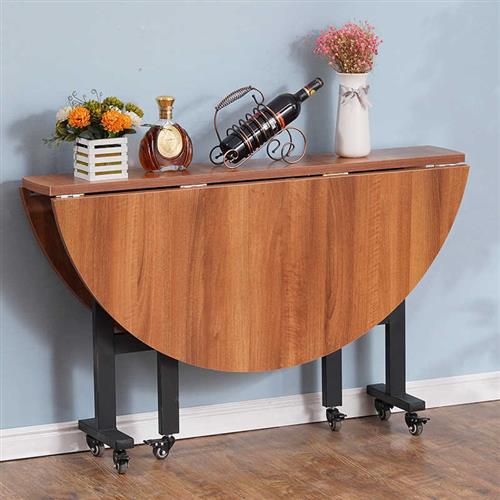 极速季嘉 轻奢餐桌吃饭桌子可三折叠E大圆桌面板小户型10人移动实