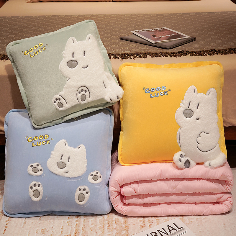 极速抱枕被子两用办公室午休折叠毯子二合一车载汽车用Z靠枕午睡