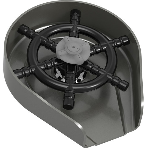 极速高压洗杯器304不锈钢厨房z水槽洗菜盆咖啡奶茶店自动冲杯子神