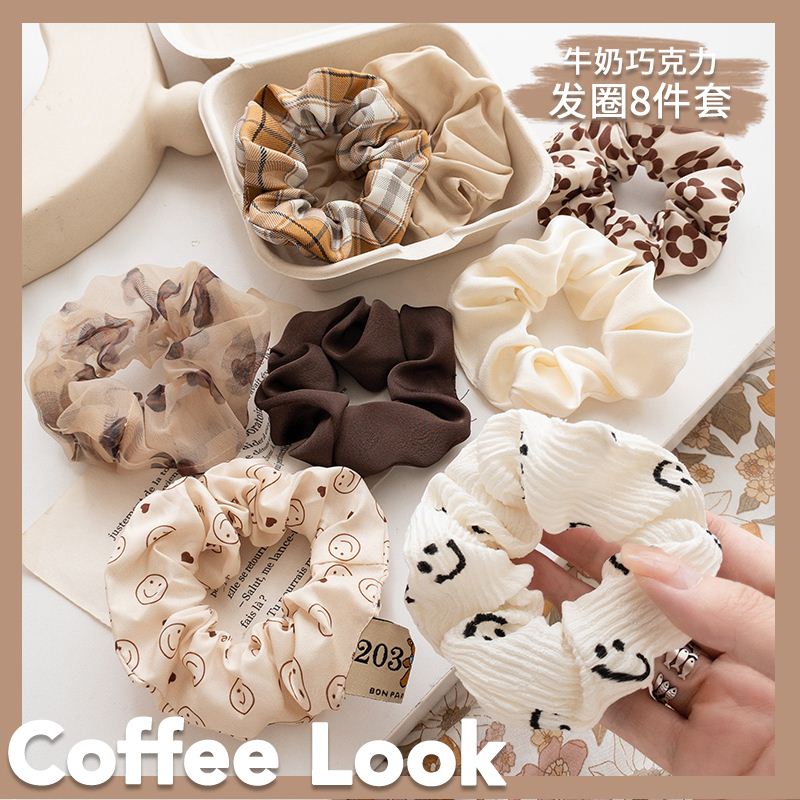 极速3/5/Pces Silk Scrunchies Print Leopard Scrunchie Set Ela