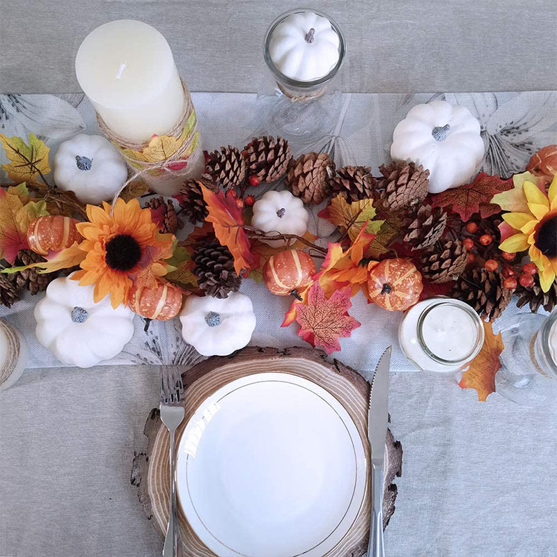 极速12pcs(3 size) Halloween Thanksgiving Decoration Fak.e Pu
