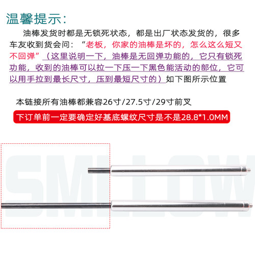 极速自行车d前叉配件油泵山地车油棒26 27.5 29寸肩控线控阻尼减