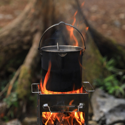 极速户外不锈钢水壶1.2L吊壶野餐E茶壶可携式炊具野炊烧水壶自驾