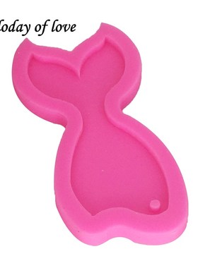 极速Mermaid tail shape silicone mold for keycha PendXant Key