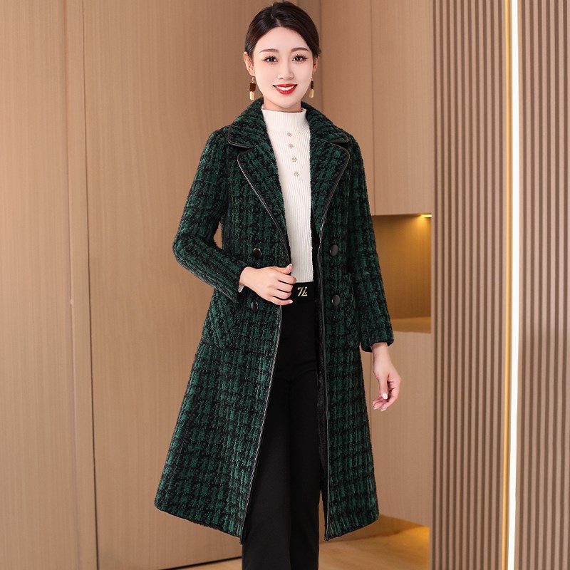 皮毛一体毛呢外h套女2025新款爆款秋冬小个子加绒加厚高端短款上