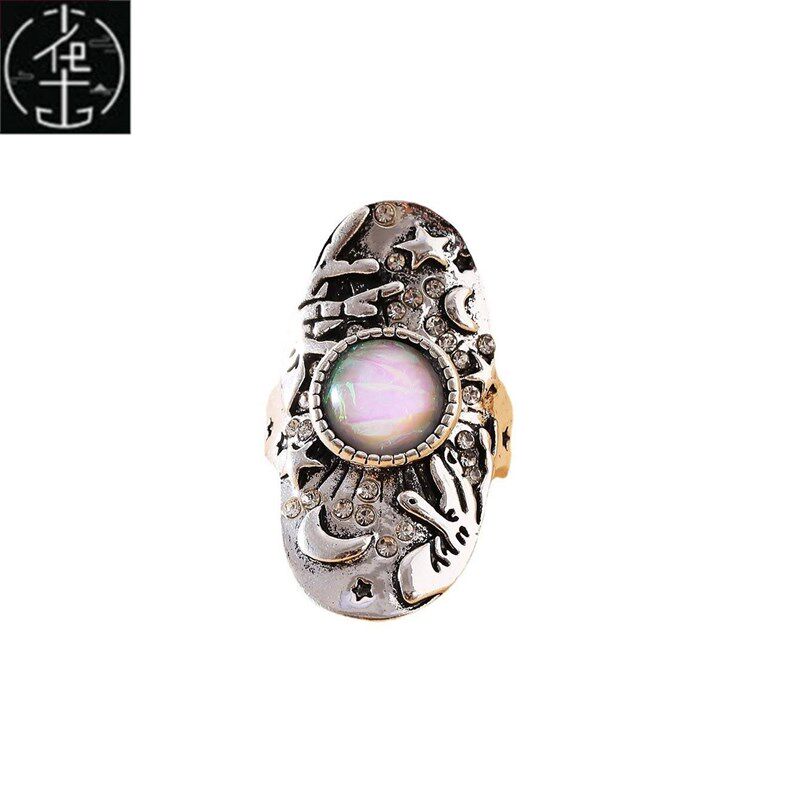 新品Europe America Retro index finger ring punk hand Xaccess