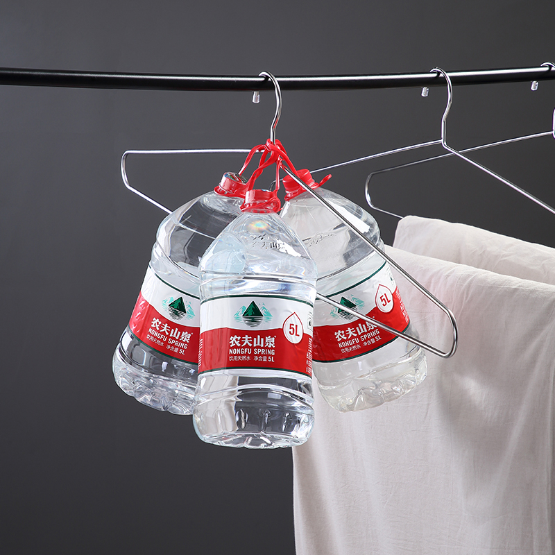 极速大衣架晒被子k晾床单被套神器不锈钢实心加粗加大浴巾衣架家