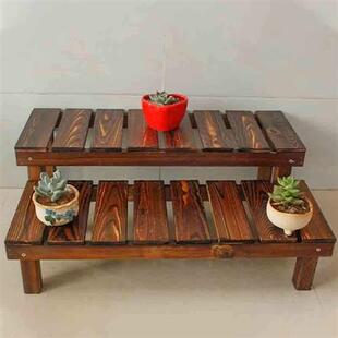 极速碳化防腐木花架多层阶梯木质客厅阳台实木室S内外花盆置物架