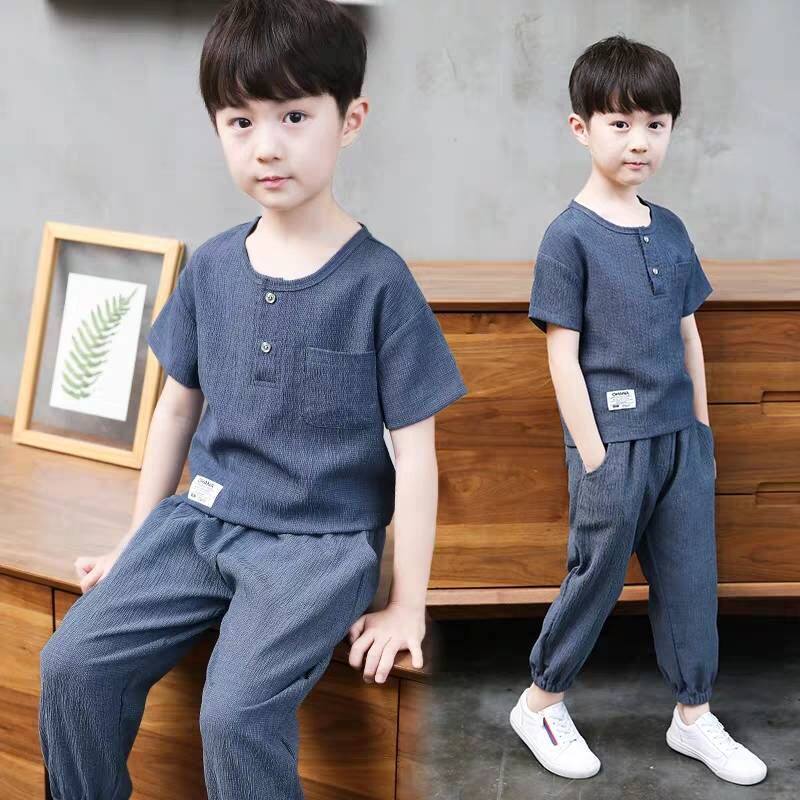 极速巴&shy;拉巴&shy;拉男童夏装套装2023新款潮U儿童夏天衣服洋