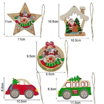 极速WarmHome 5Pcs Practical Hanging PlKaque Realistic Wood