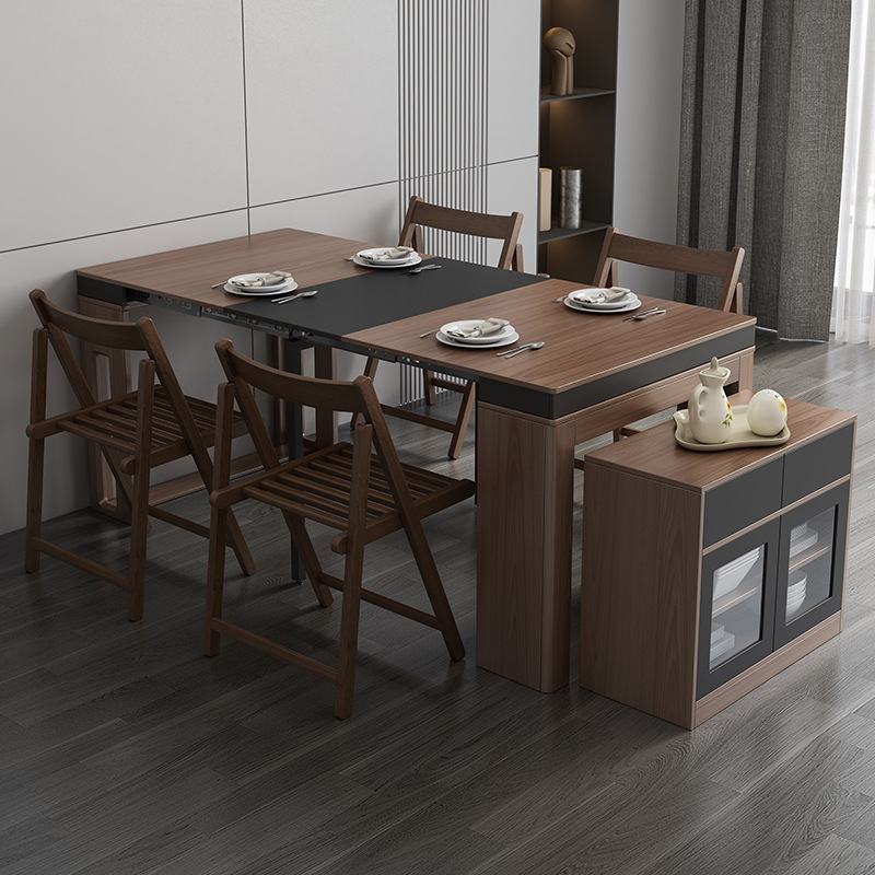 极速折叠餐桌小户型家用伸缩多功能省空间桌子Q折叠移动实木枱收