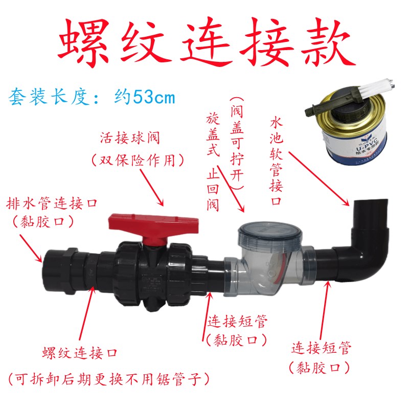 极速防反b水止逆阀厨房PVC止回阀止逆阀水管下水道检修逆止阀50 7