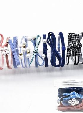 极速YVLAH 12Ps/Set Newr Hair Ring Colorful   Rubber Band Swe