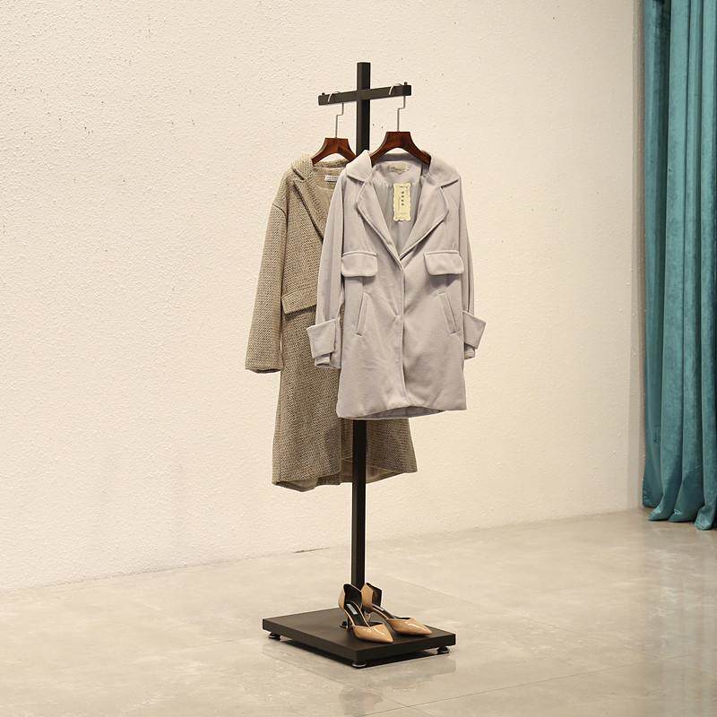 铁艺服装正挂货架正侧挂衣服架点挂服装店展示架正挂衣架落地单挂