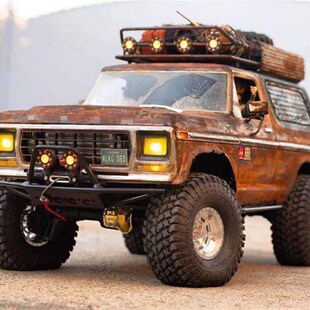 SCX10 TRX4攀爬车 复古福特车壳 仿真模型越野车硬壳 313轴距车架