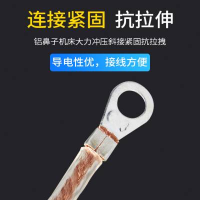 好货全铜桥架接地线铜编织带防静电跨接线软铜线2546平方加塑护套