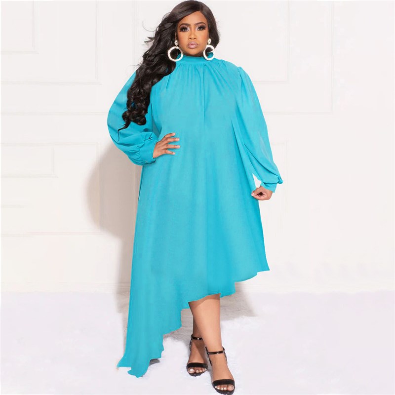 L-4XL Plus Size Women Clothing Fashion 2022 Fall Solid Color