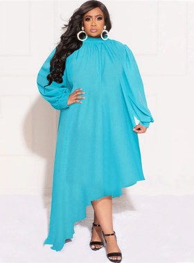 L-4XL Plus Size Women Clothing Fashion 2022 Fall Solid Color