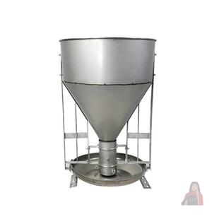 不锈钢乾湿猪食槽育肥母猪自动下料器猪用料槽喂料器大猪仔猪料槽
