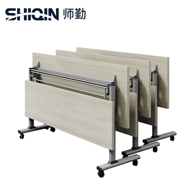 好货折叠会议桌培训桌可折叠桌椅组合双人办公长条桌子带轮移动折