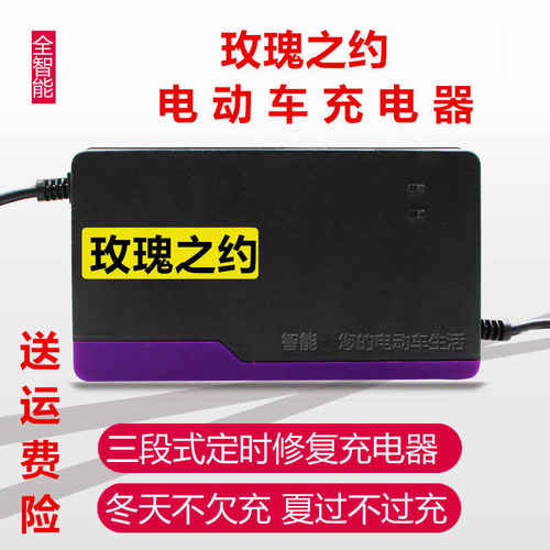 好货玫瑰之约电动车电瓶充电器36V12AH48V20AH64V60V30AH72V32AH3