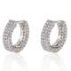 full ear diamond Accessories double row buckle earri
