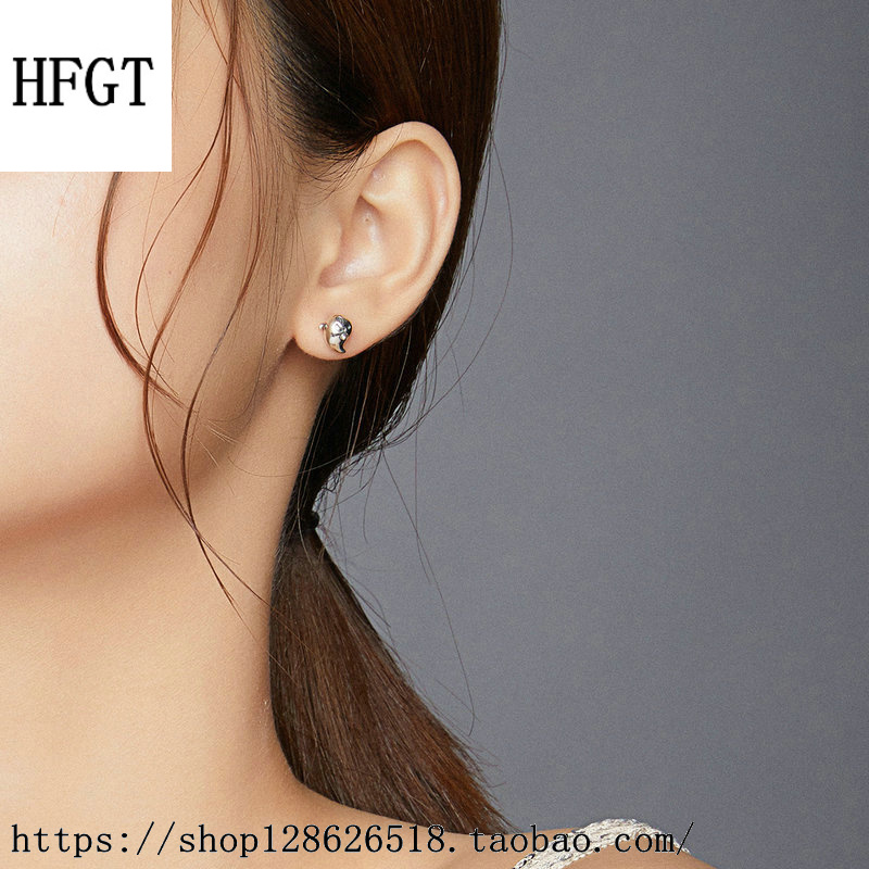 跨货源S925纯银小恶魔幽灵表情耳针万圣节搞怪可爱耳环个性奢华