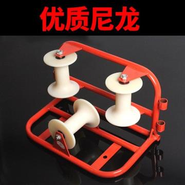 好货。2021转a角地面滑轮尼龙地缆放线轮三联放线滑车电缆放线轮