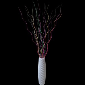 好货弯曲柳干枝花树枝装饰花室w内插花婚庆客厅摆件落地假花去皮