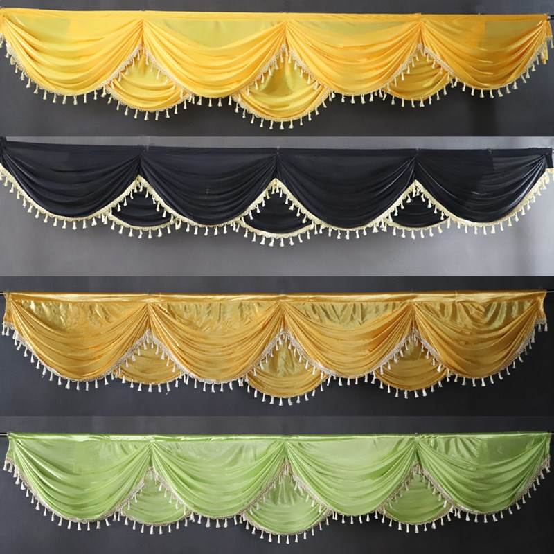 灵堂布置背景纱幔布幔帘头幔头装饰孝堂殡仪堂丧事黑白葬礼布置