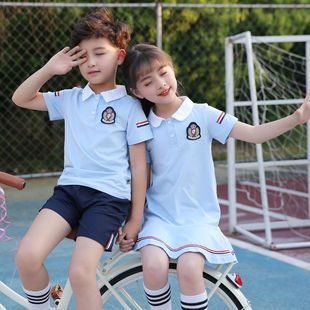 小学生校服夏装女童连衣裙中小童节日演出服男童运动套装