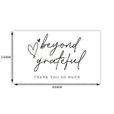 新品white Thank You Card Labels With Beyond Grateful Card Fo