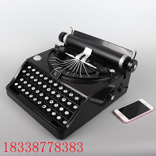 极速复古怀旧打字机模型铁皮手工艺品老式书店橱窗柜装饰摆饰摄影