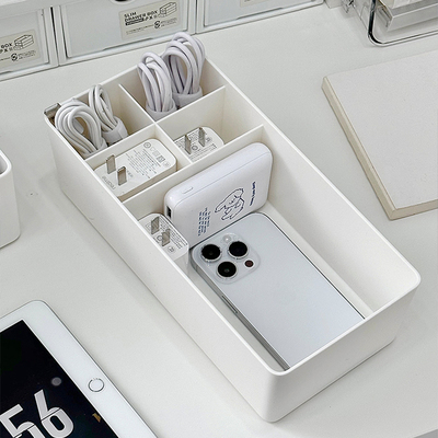 数据线收纳盒充电线电源理线器电线抽屉整理盒桌面集理线盒收纳神