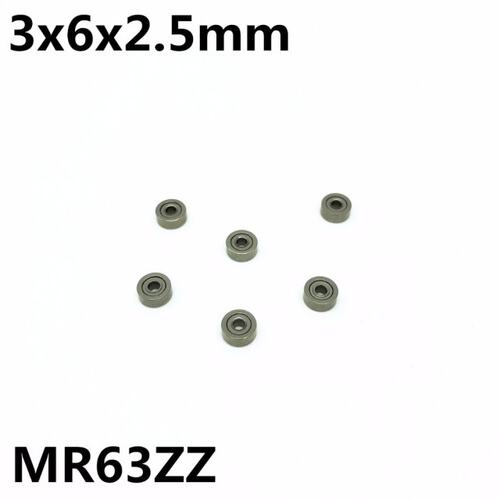 极速50Pcs MR63ZZ L-630ZZ 3x6x2.5 mm Deep groove ball bearing