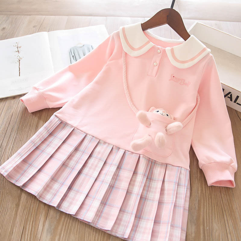 女童连衣裙春秋2023新款洋气儿童星黛露衣服女孩网红兔子卫衣裙子