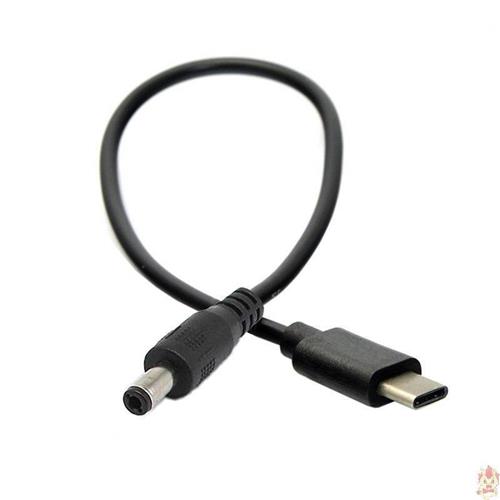 圆头DC5.5X2.5电源转USB3.1TypeC转接线USB-C转DC5.5*2.5转换线头