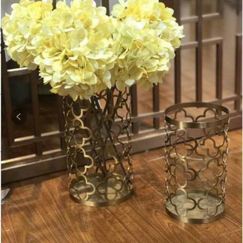 好货酒店样板房桌面花器家居软装饰品铁艺镂空金属花器