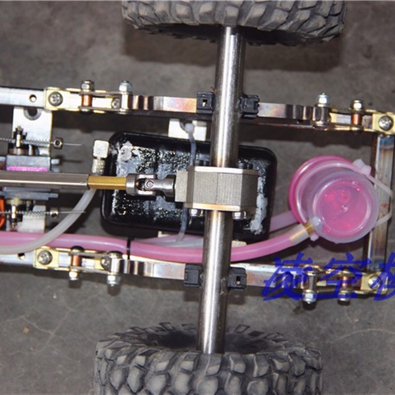 DIY金属车桥甲醇油动遥控四驱车差速器后桥橡胶轮胎12mm接合器配