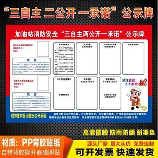 消防安全承诺书 消防安全三自主两公开一承诺公示牌 消防安全公示