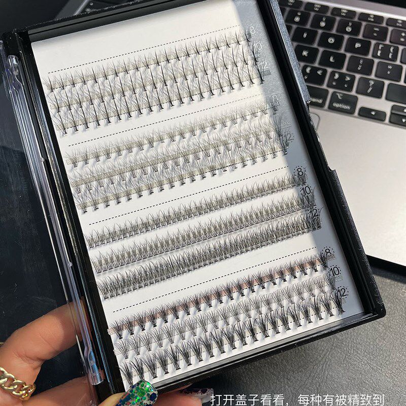 好货故事感亚裔女孩!分段式嫁接假睫毛超大容量混装浓密卷翘小恶
