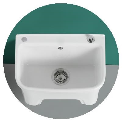 阳台特大号陶瓷洗拖把池长方形拖布池高脚家用化妆室台控墩布池