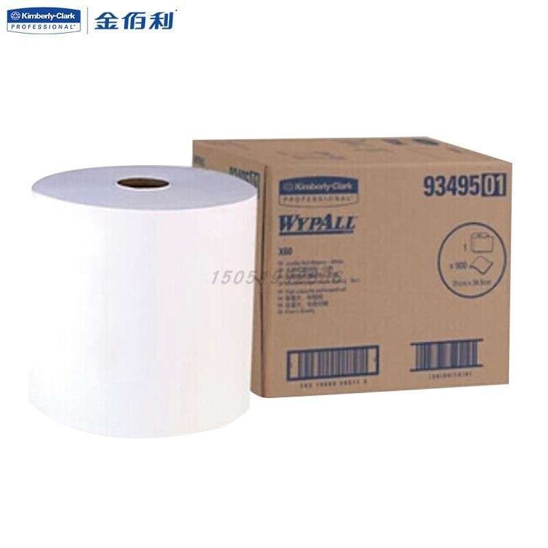 金佰利 93495B WYPALL*劲拭*X60大卷式型擦拭布 白色 一箱废布