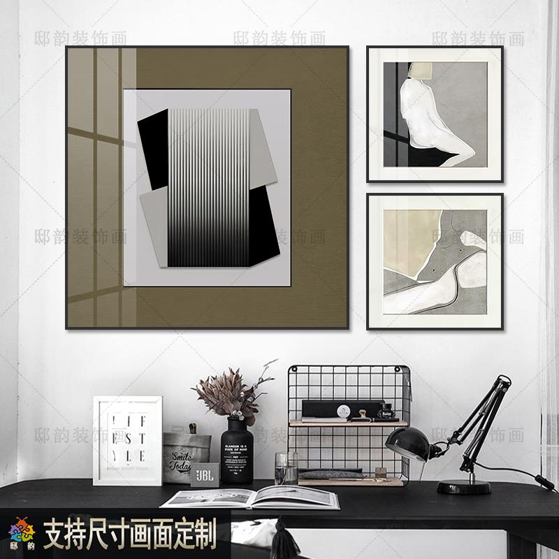 样板间餐厅软装装饰画现代简约高级感墙壁画客厅室内家居组合挂画图片