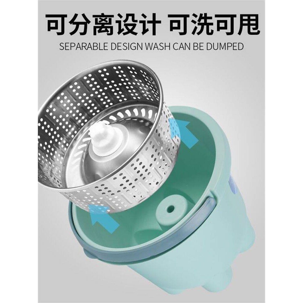 加厚甩桶家用拖把免手洗懒人拖把小神拖单桶拖把旋转拖把懒人拖把