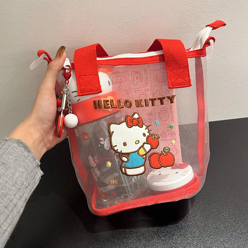 新款可爱哈喽Kitty便当包便携式学生上班族手提袋防油防水卡通