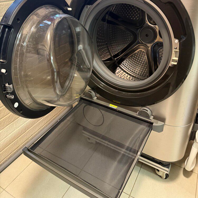 洗衣机防掉衣服收集网滚筒洗衣机可折叠免打孔防脏拿取衣物防掉地
