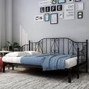 铁艺沙发床折叠两用经济型可推拉床铁床简约单人沙发床小户型 欧式