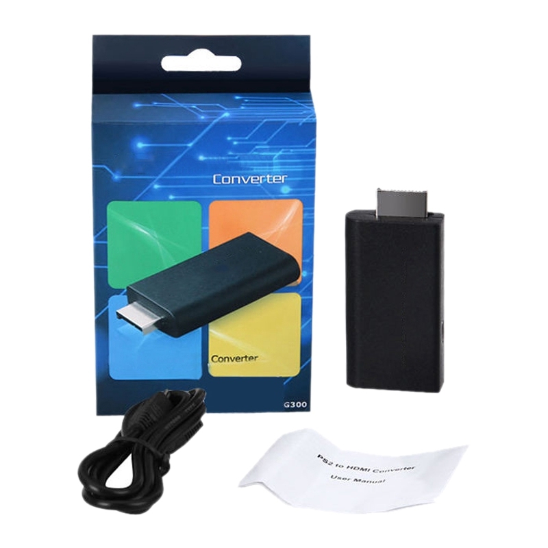 网红PS2 To HDMI Video Converter Adapter With 3.5Mm Audio Out