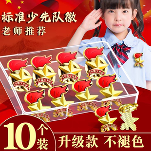中国少先队队徽小学生少先队员徽章干部款火炬别针式强磁扣款正版